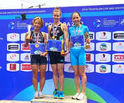 Shabalina and Bekmaganbetova won the South Asian Triathlon Championship