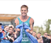The winners and prize-winners of the triathlon World Cup in Nur Sultan